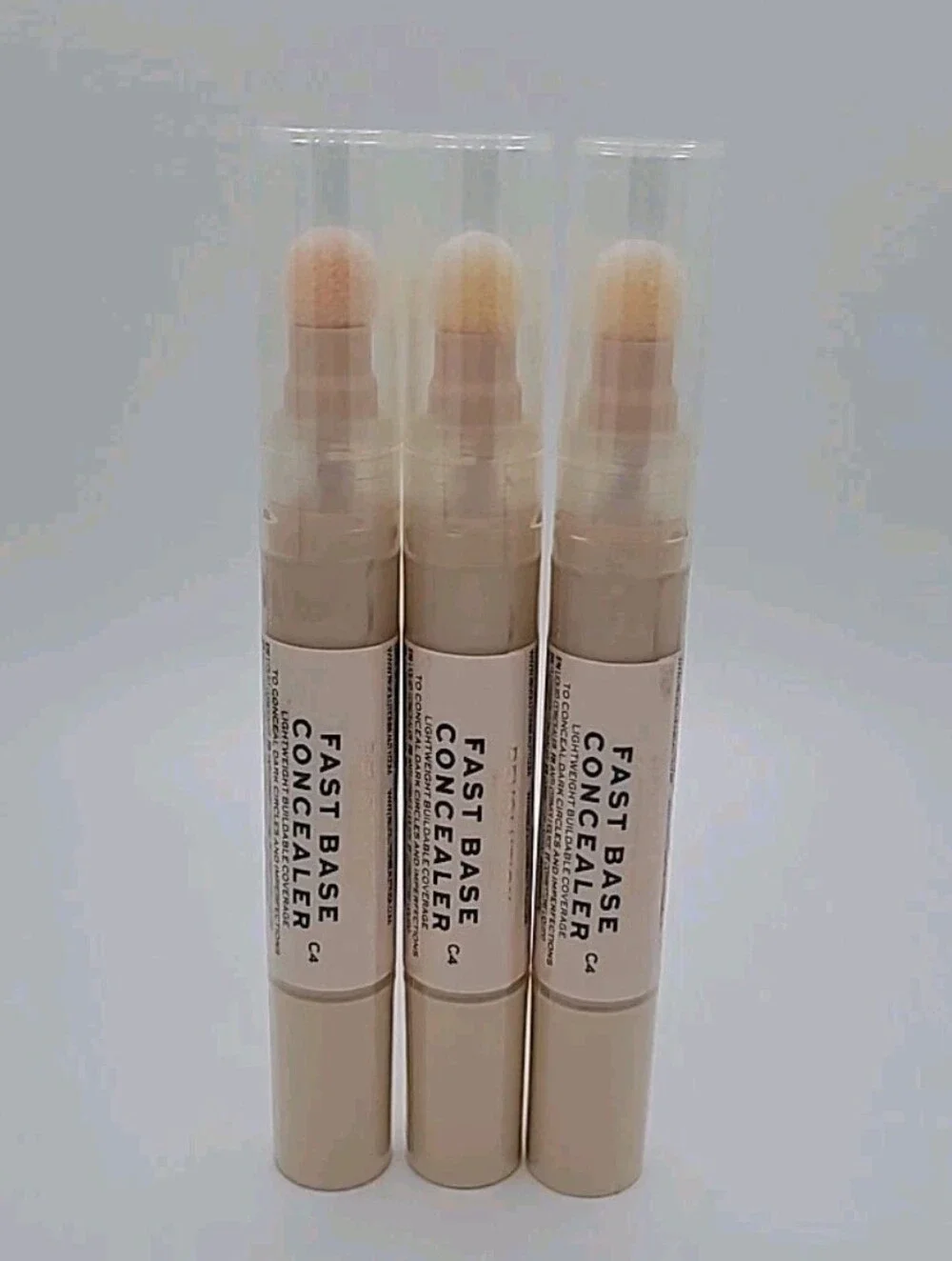 NWT 3x Makeup Revolution Fast Base Concealer #C4 0.15 fl oz Ea SEALED
